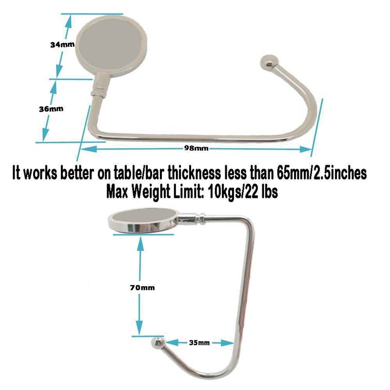 ROFLYER Purse Hook Hanger for Table Bar Handbag Hanger Safer Cleaner Bag Table Hanger with Velvet Pouch (Wish Tree) - Image 5